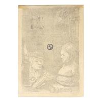 Rembrandt van Rijn (Dutch, 1606–1669) — Man Drawing from a Cast , 1641