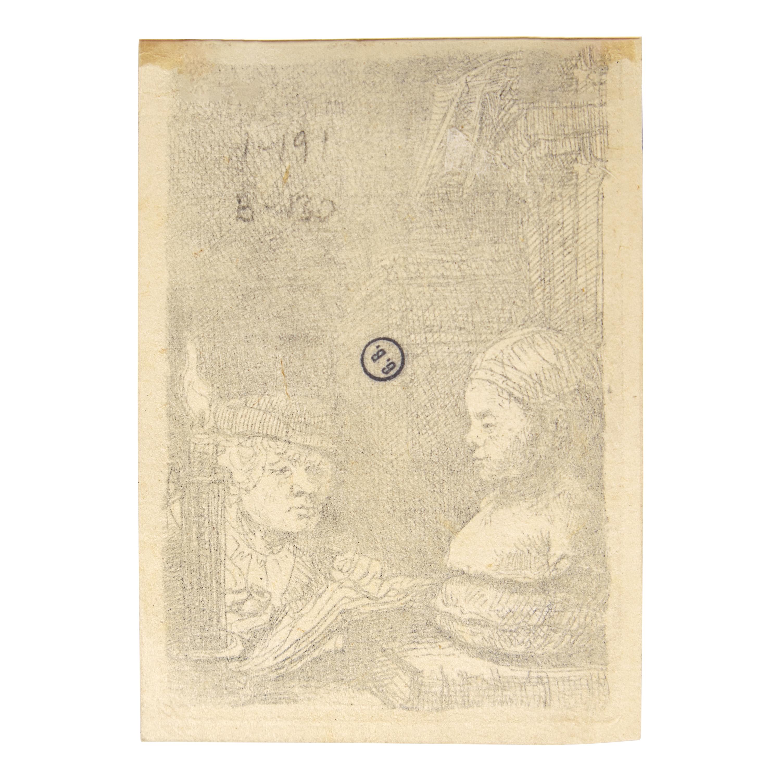 Rembrandt van Rijn (Dutch, 1606–1669) — Man Drawing from a Cast , 1641