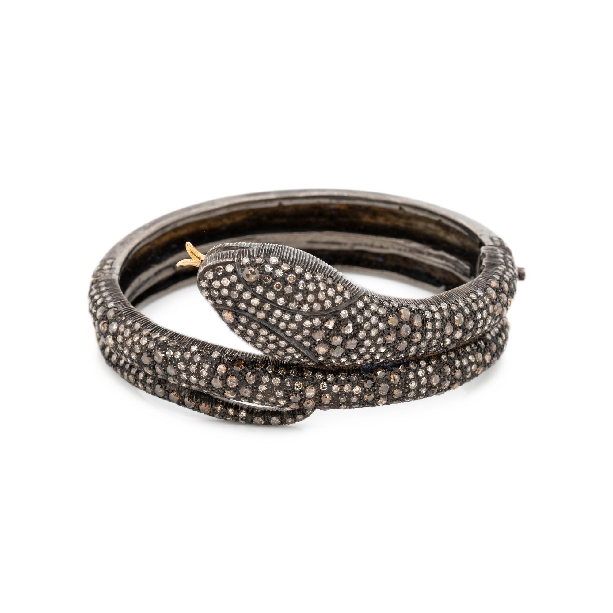 DIAMOND SNAKE BANGLE BRACELET