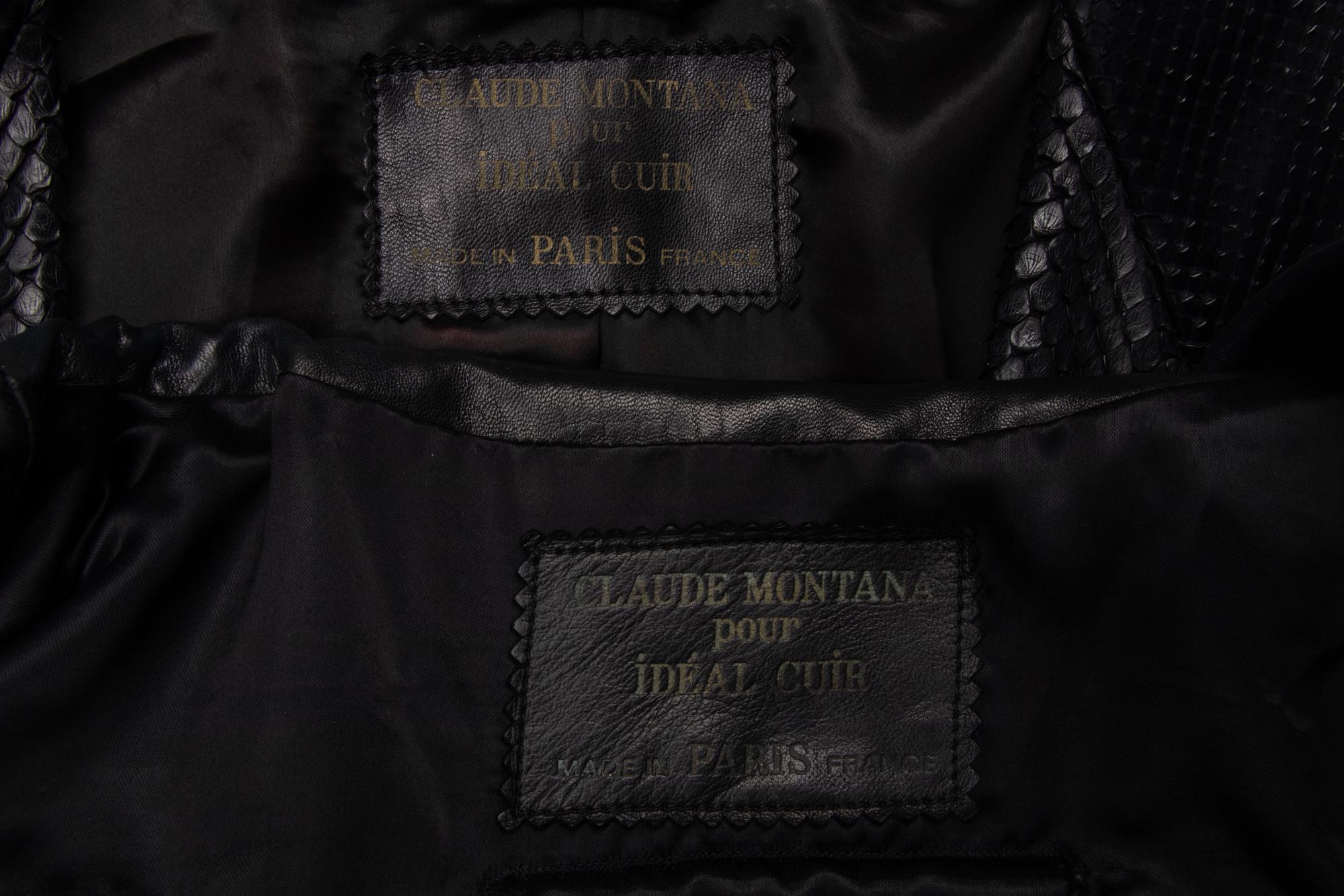 Claude Montana Leather and Python Jackets, Early 1980s