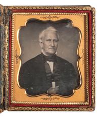 [EARLY PHOTOGRAPHY]. A pair of daguerreotypes featuring an identified War of 1812 surgeon and his wife.