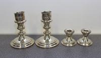 A Pair of American Silver Candlesticks, Gorham Height of first pair 6 inches. — SECOND HALF 20TH CENTURY