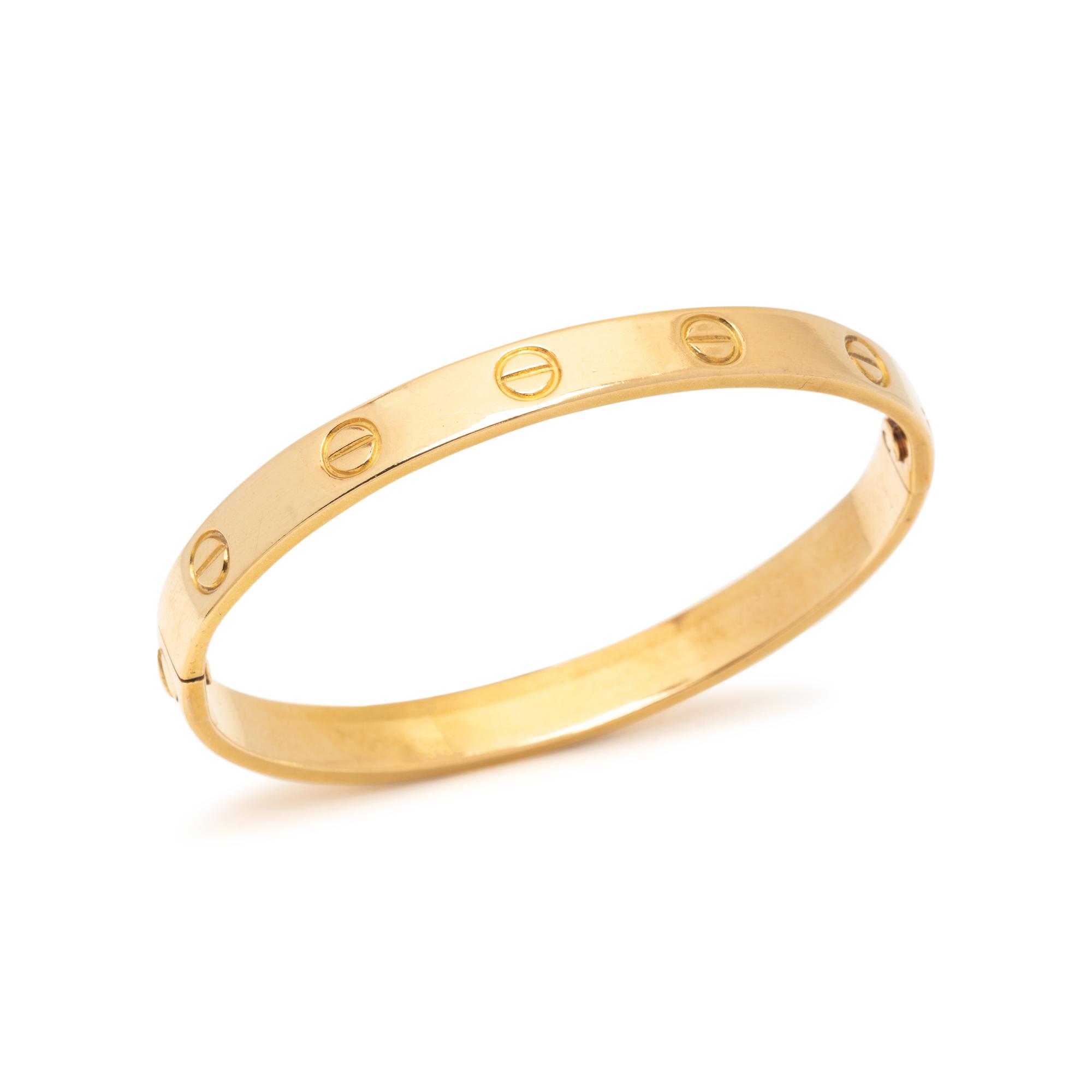 CARTIER, YELLOW GOLD 'LOVE' BRACELET