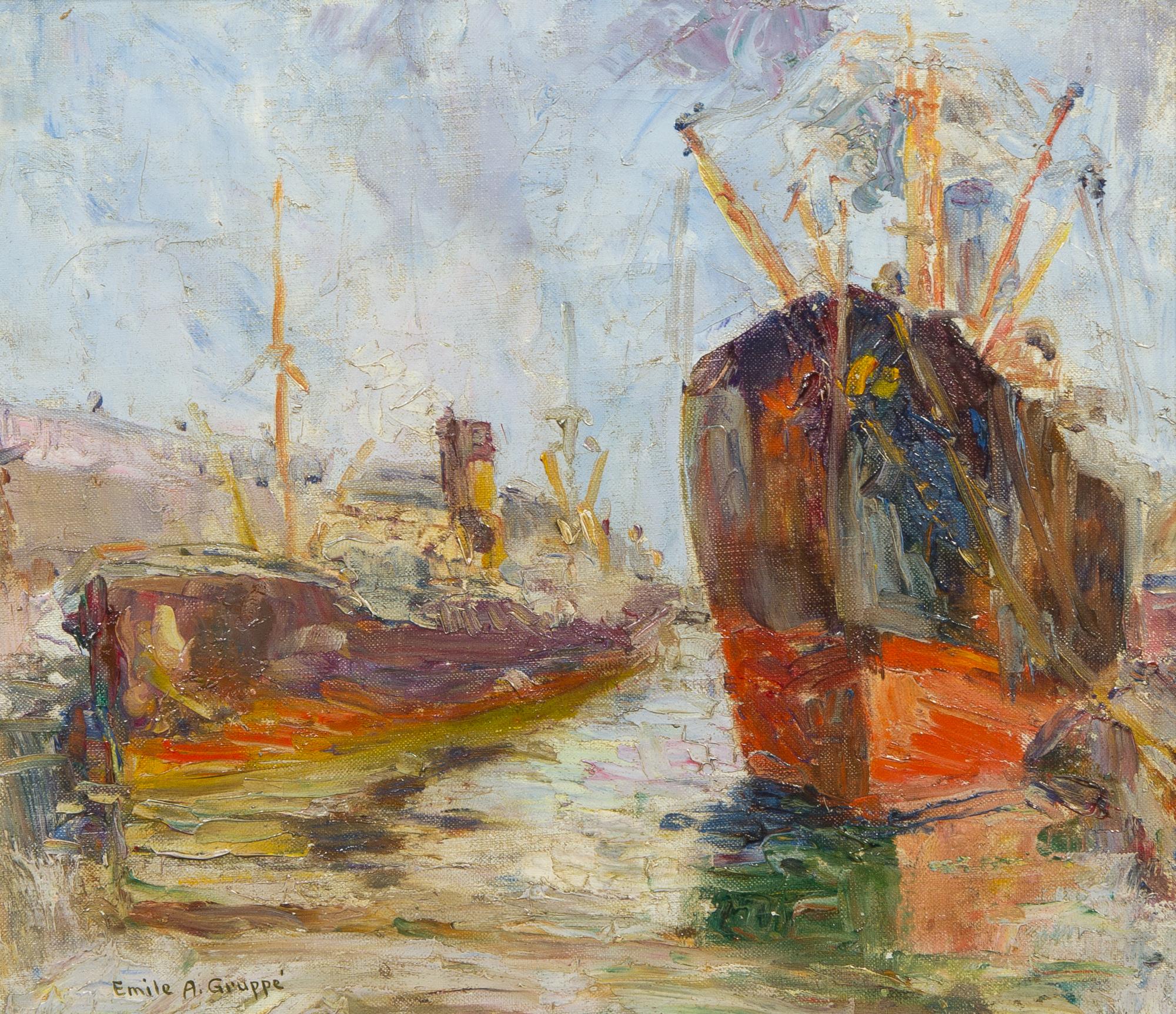 Emile Albert Gruppe, (American, 1896-1978), Harbor Scene