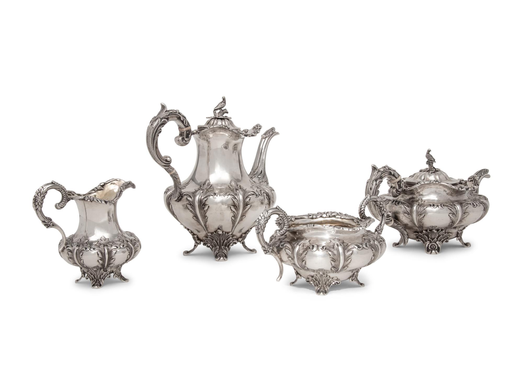 A William IV Silver Four-Piece Tea and Coffee Service