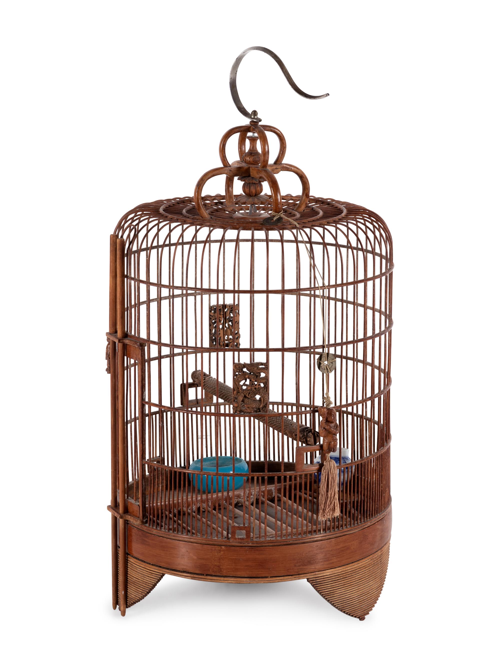 A Large Bamboo Bird Cage