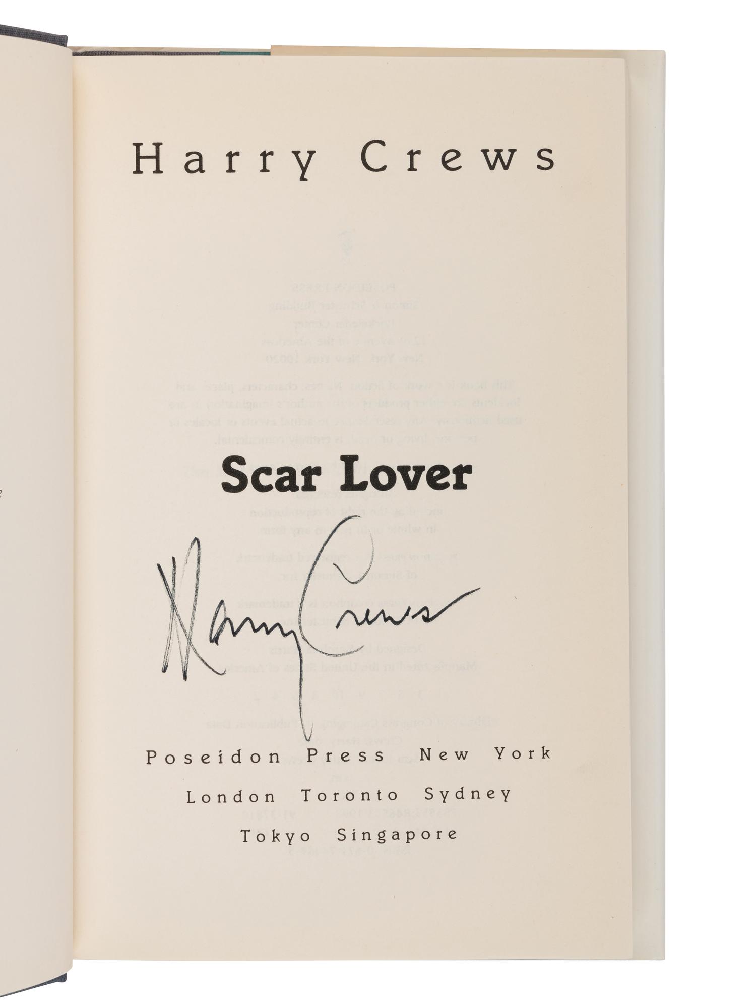 CREWS, Harry (1935-2012). A group of 7 FIRST EDITIONS, MANY SIGNED, comprising: