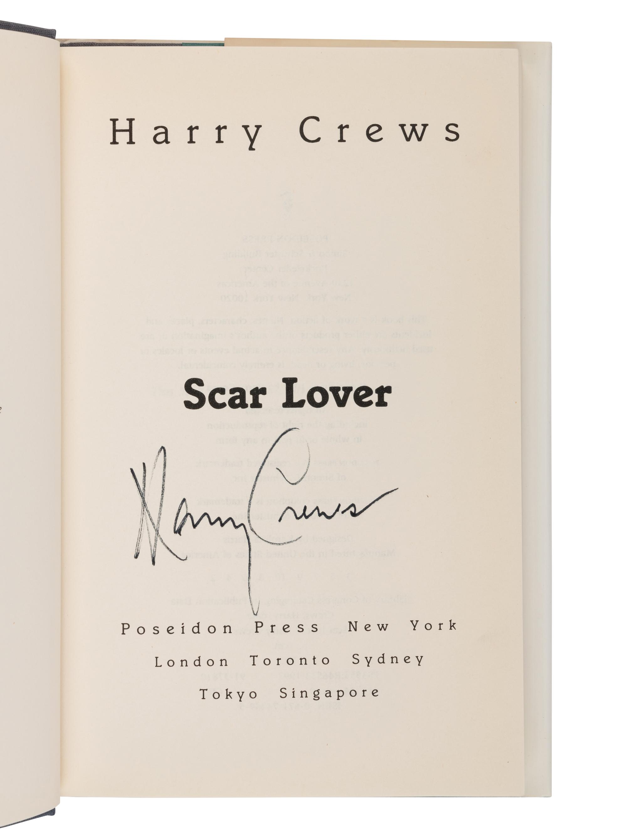 CREWS, Harry (1935-2012). A group of 7 FIRST EDITIONS, MANY SIGNED, comprising: