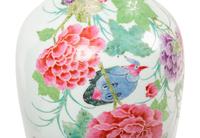 Two Large Chinese Famille Rose Porcelain Vases