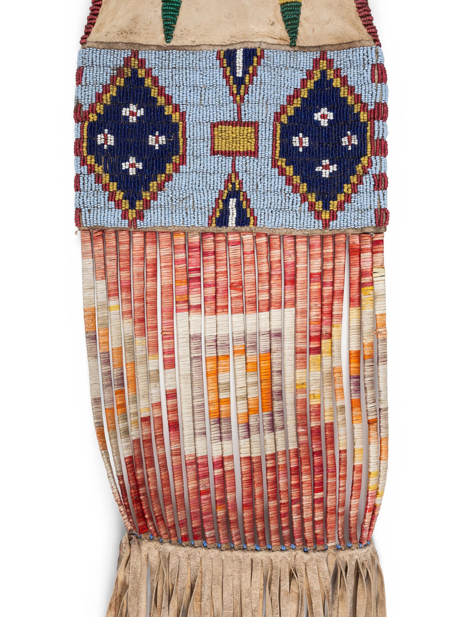 Northern Plains Beaded Hide Tobacco Bag