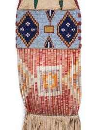 Northern Plains Beaded Hide Tobacco Bag