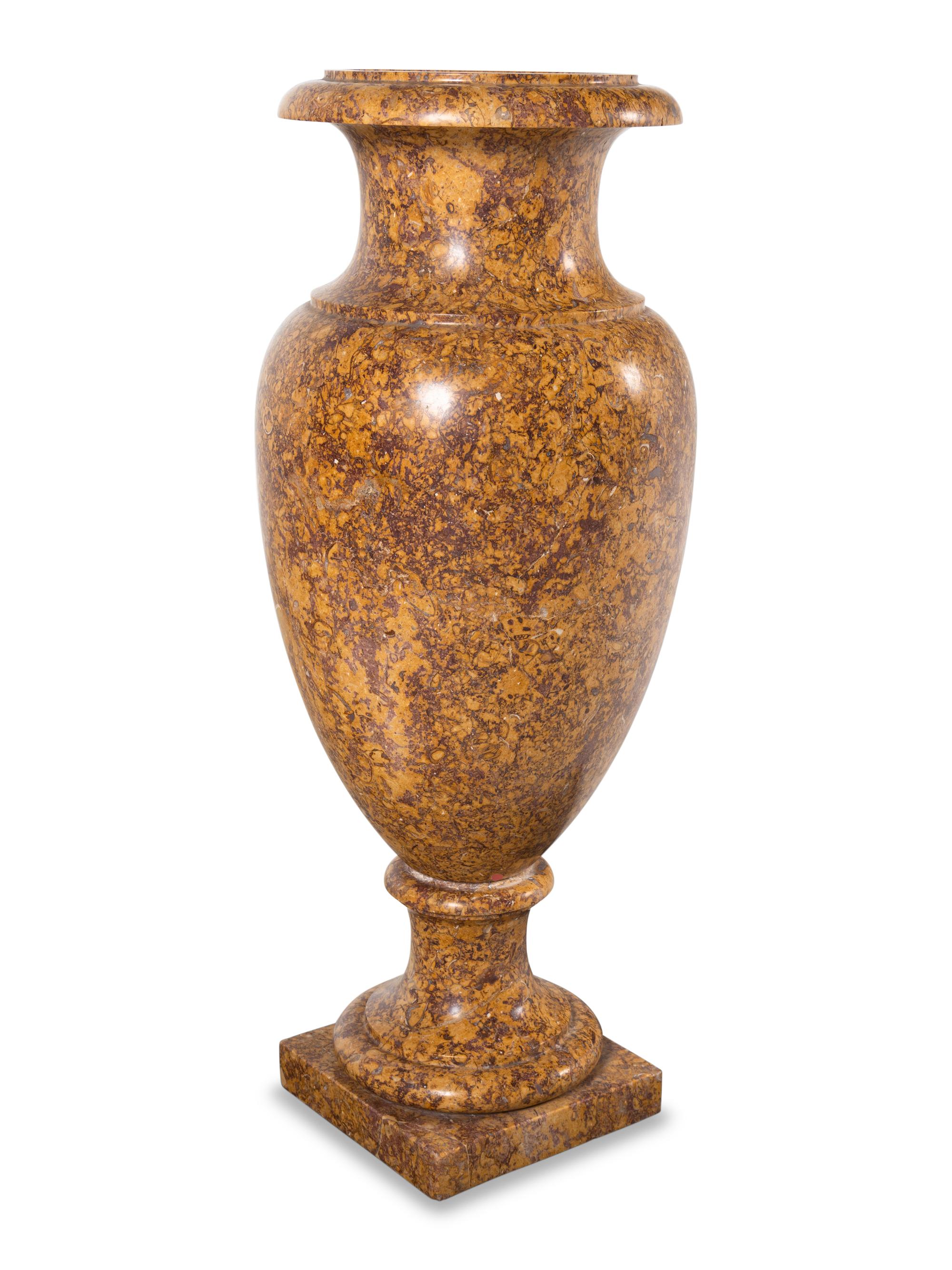 A Continental Brocatelle d'Espagne Marble Urn