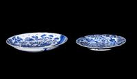Two Chinese Blue and White Porcelain Plates
