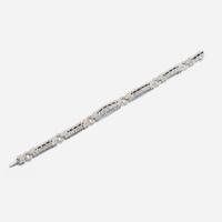 Sapphire and diamond bracelet circular links