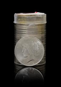 A Group of Twenty United States 1922 Peace Silver Dollars