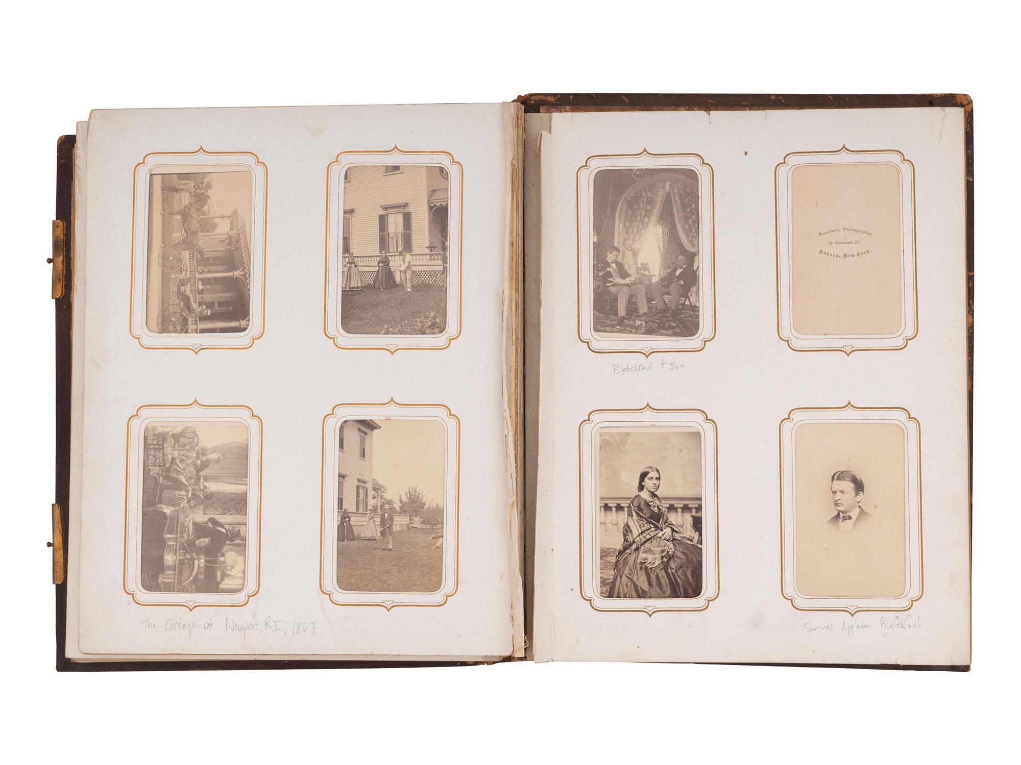 [US SUPREME COURT]. Blatchford family archive including documents, ledgers, photographs, and a silk menu signed by President Chester A. ARTHUR (1829-1886) and Supreme Court Justice Samuel Blatchford (1820-1893).