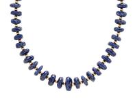 LAPIS LAZULI AND YELLOW GOLD NECKLACE