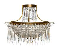 A Brass and Cut Glass Ceiling Fixture