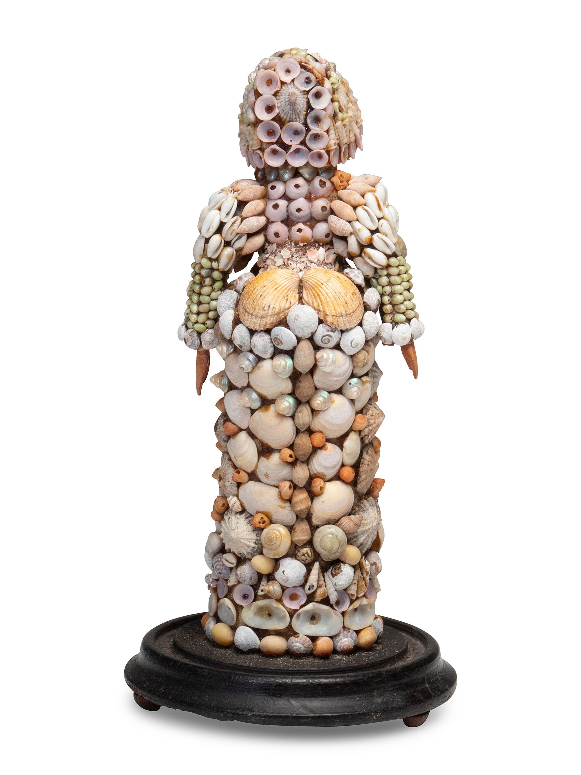 A Victorian Shell Encrusted Figure