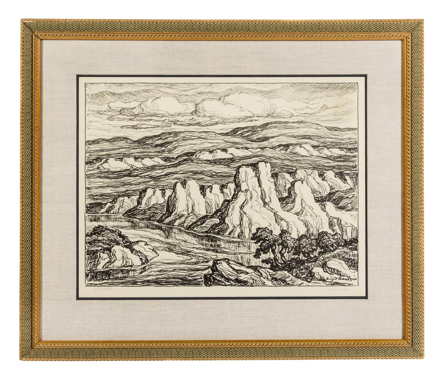Sven Birgir Sandzen, (American, 1871-1954), White Rocks