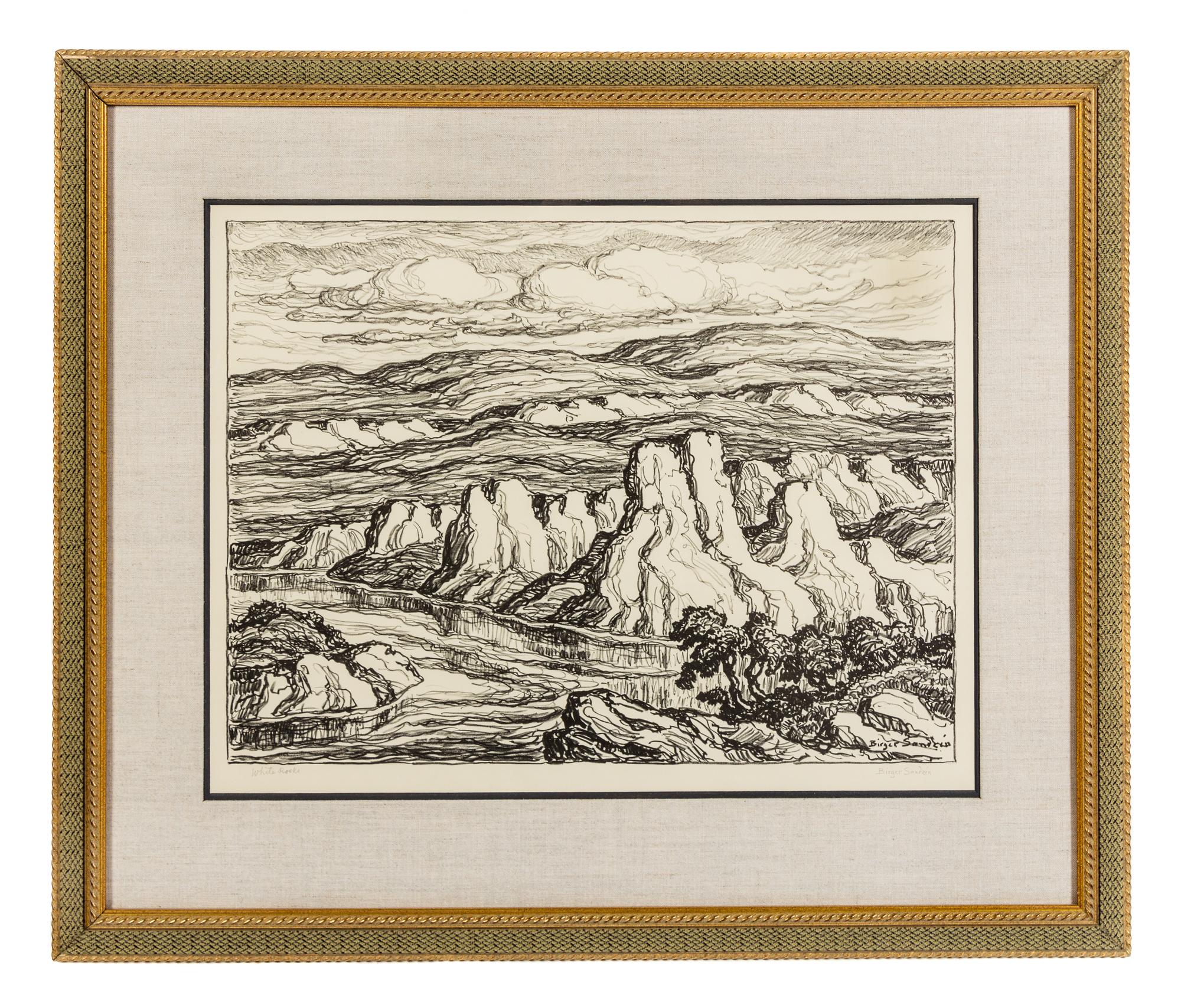 Sven Birgir Sandzen, (American, 1871-1954), White Rocks