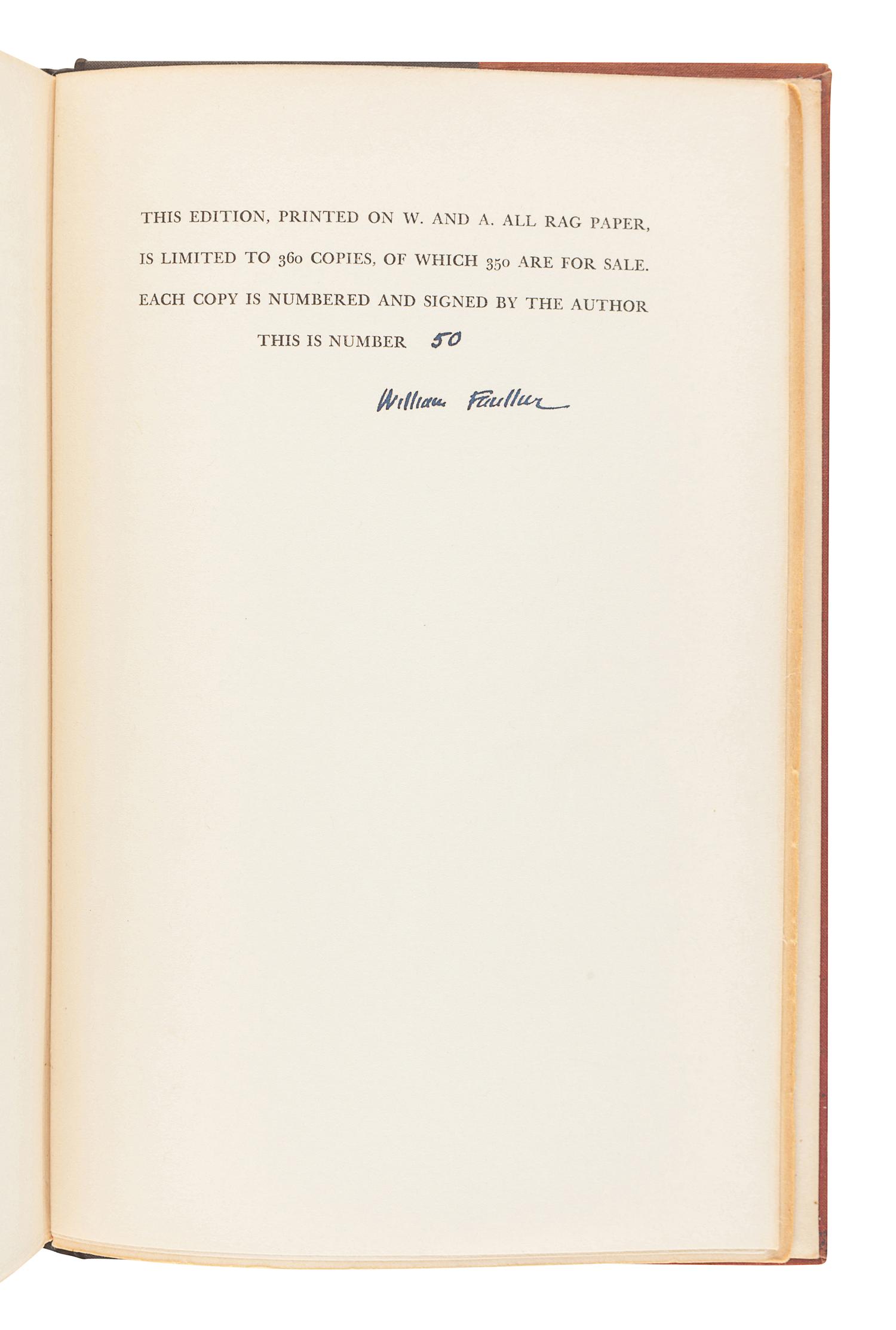 FAULKNER, William (1897-1962). Doctor Martino and other stories. New York: Harrison Smith & Robert Haas, 1934.