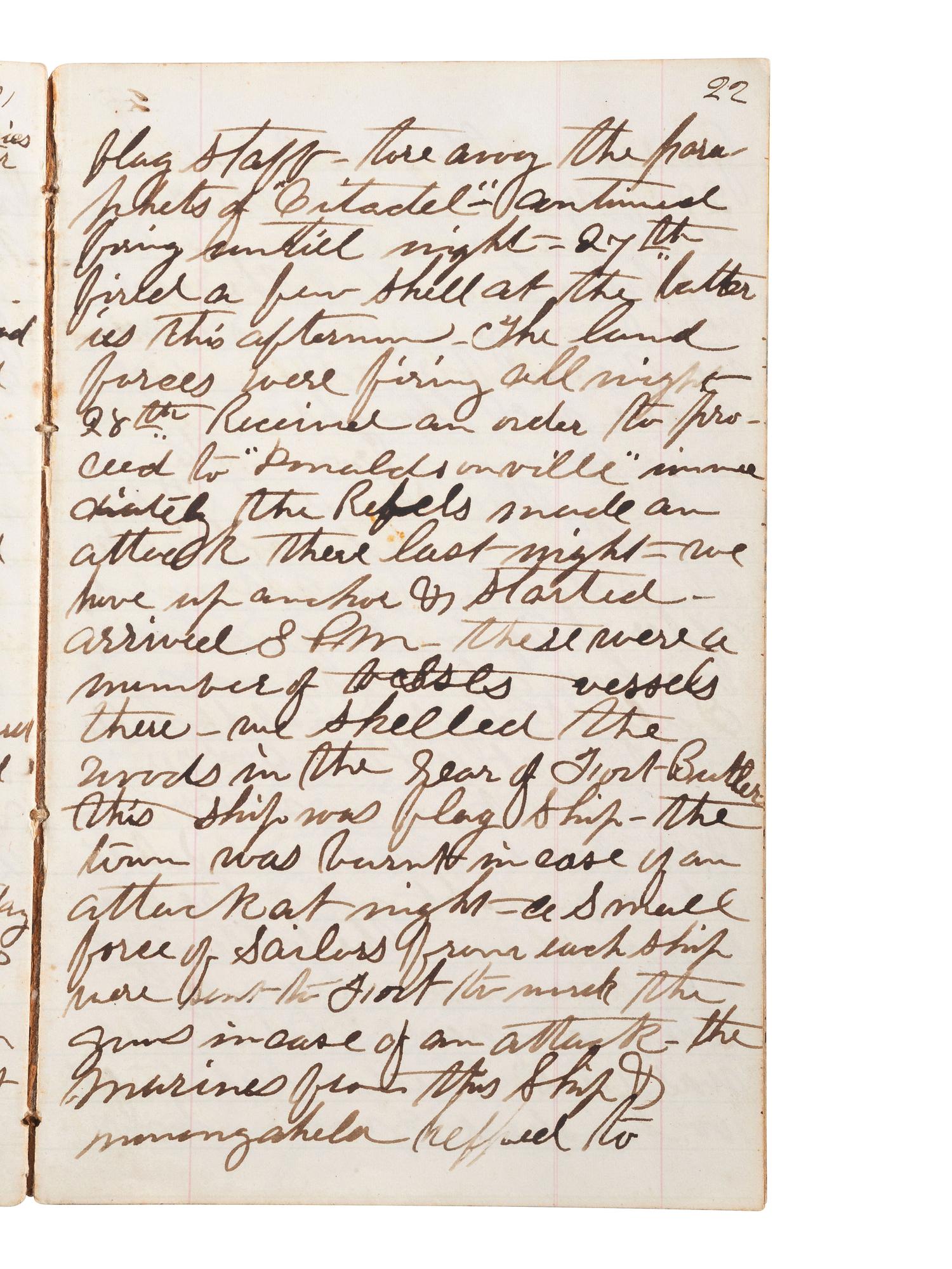 [CIVIL WAR - NAVY.] ALBERT, John E. manuscript diary. 1 September 1862-12 May 1868.