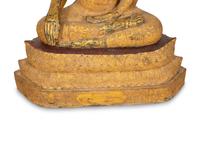 A Thai Gilt Bronze Seated Bodhisattva