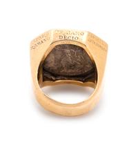 BVLGARI, YELLOW GOLD AND ANCIENT COIN RING