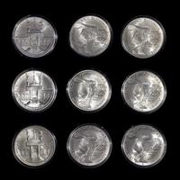 * A Group of Three United States 1983-P,S,D Los Angeles Summer Olympiad Silver Dollar Set