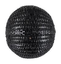 A Woven Buttocks Basket in Black Paint