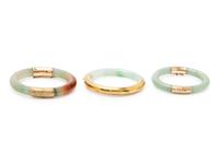 COLLECTION OF JADE BRACELETS