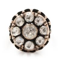 A Yellow Gold and Diamond Ring,