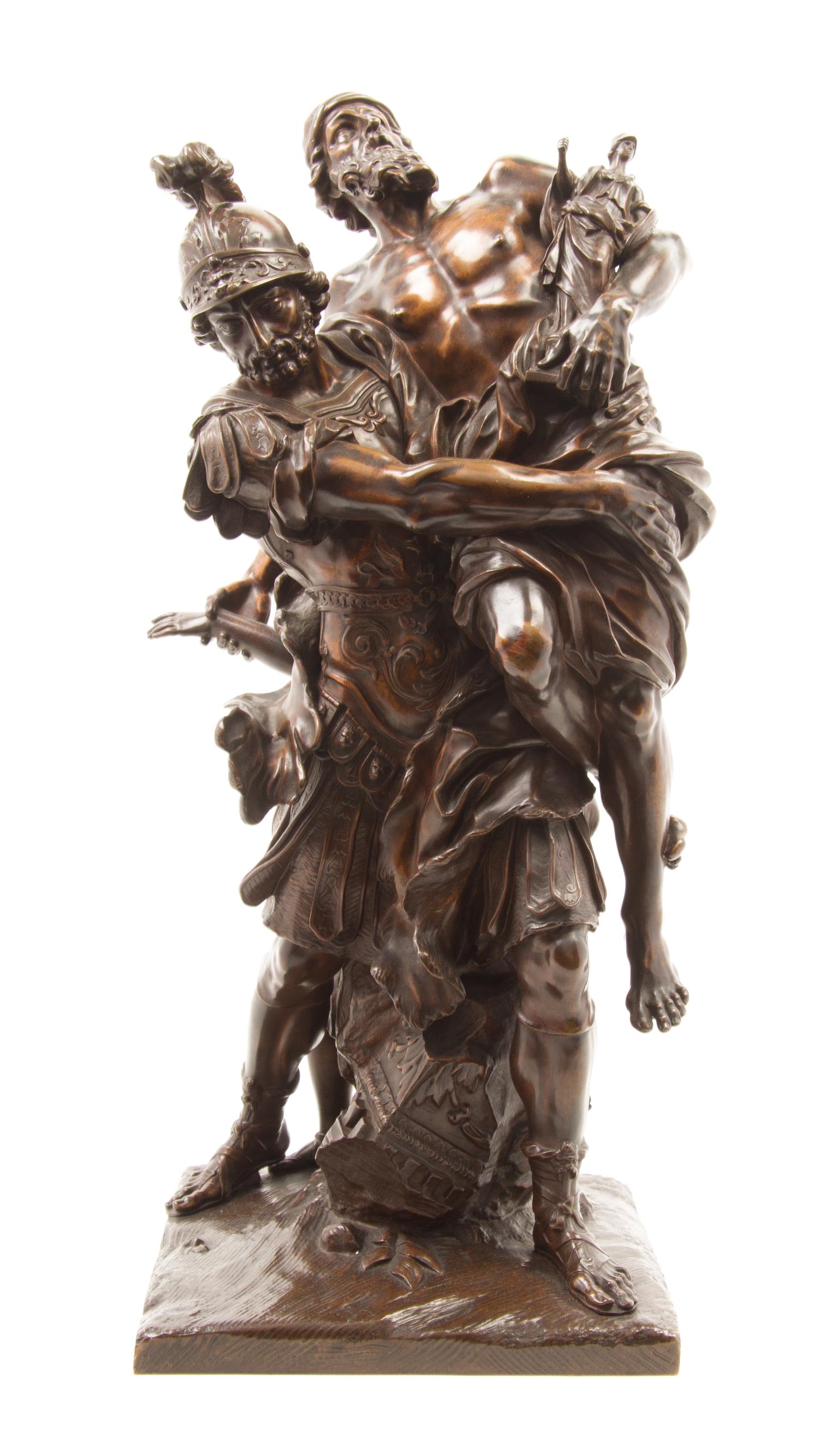 A Bronze Figural Group height 23 1/2 inches. — AFTER PIERRE LEPAUTRE (1659-1744)
