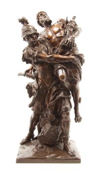 A Bronze Figural Group height 23 1/2 inches. — AFTER PIERRE LEPAUTRE (1659-1744)