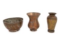 Seven Tinned Copper Items