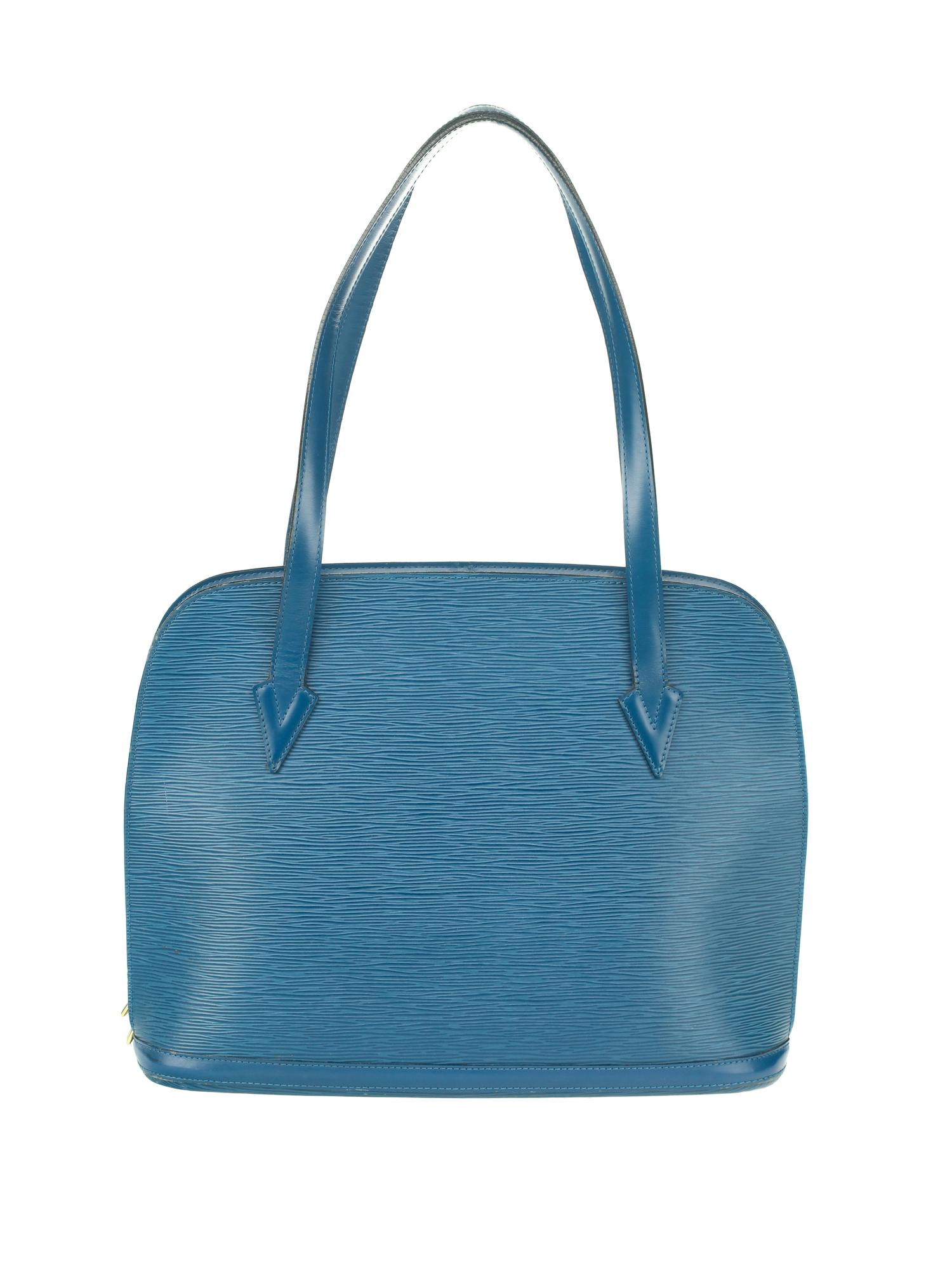 LOUIS VUITTON, BLUE EPI LUSSAC BAG
