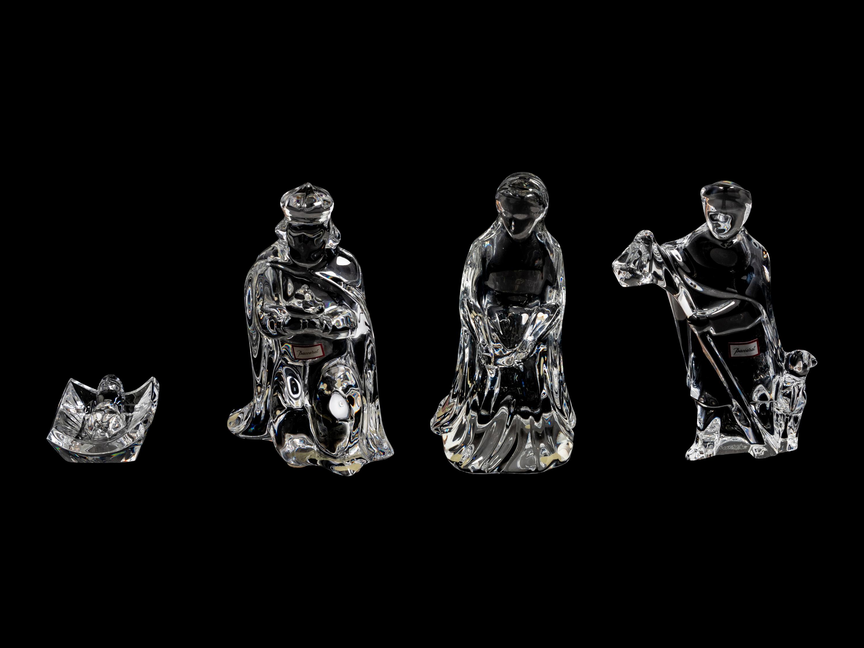 A Baccarat Fourteen-Piece Nativity Set