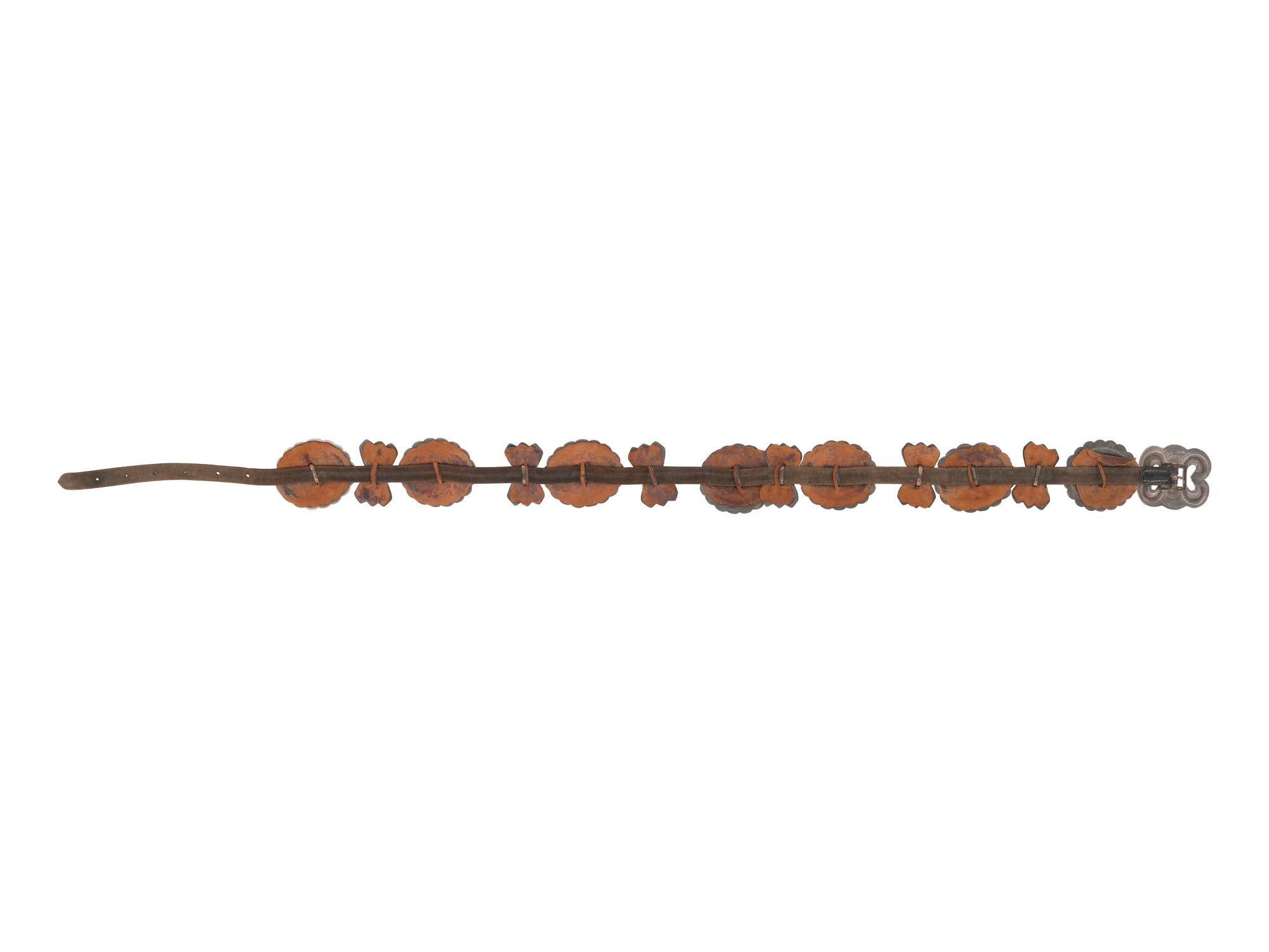 Navajo Silver and Turquoise Concha Belt