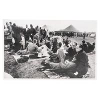 [CIVIL RIGHTS]. Press photograph of marchers camping near Selma for the night. Selma, AL, 21 March 1965.