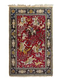 A Kirman Pictorial Wool Rug