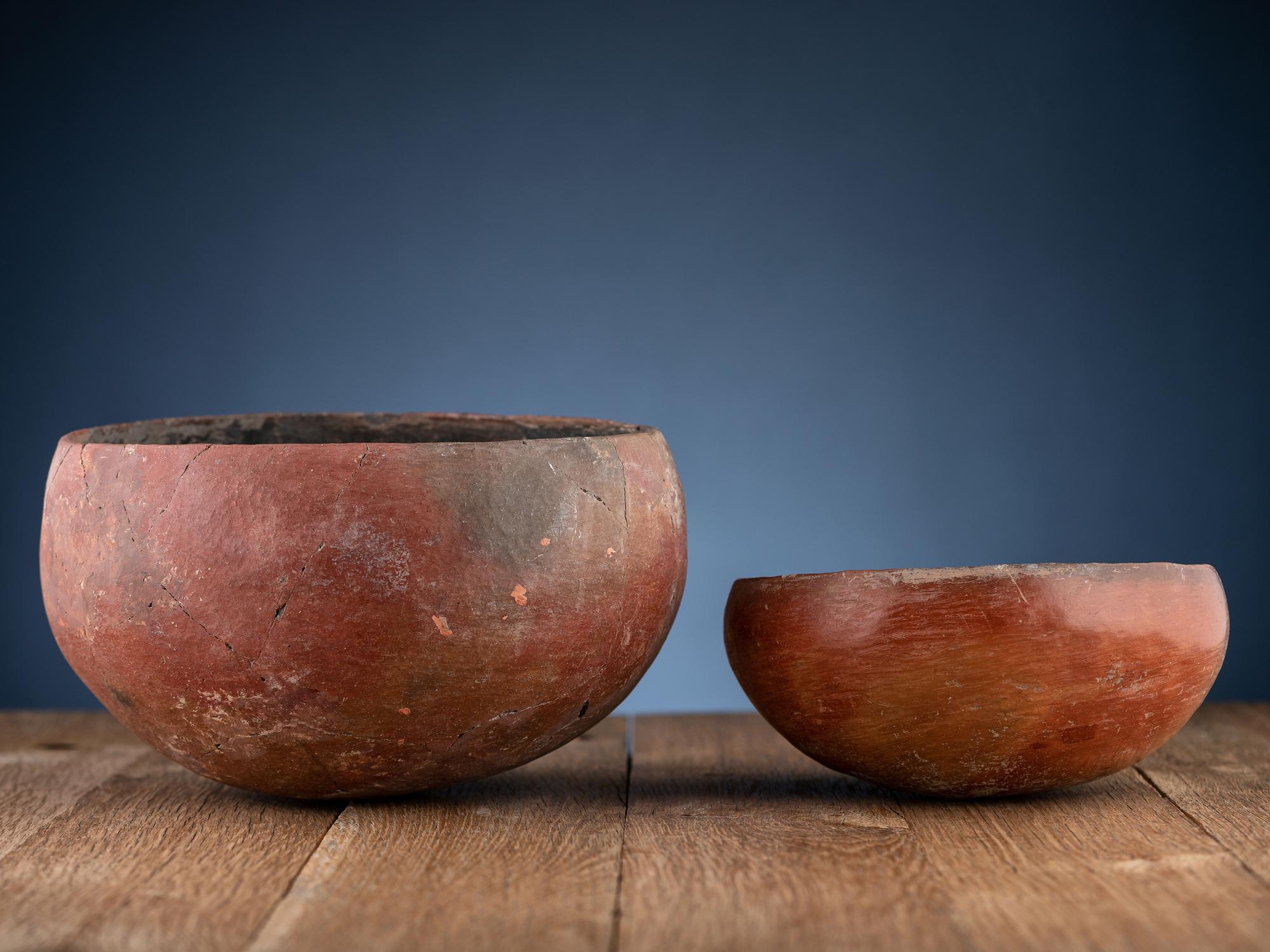 Roosevelt Redware Pottery Bowls