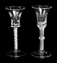 A Collection of English Twist-Stem Wine Glasses