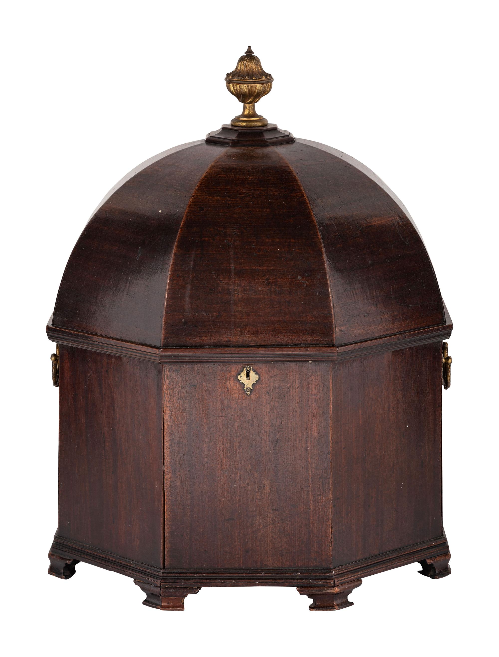 An English Brass Mounted Mahogany Cellarette