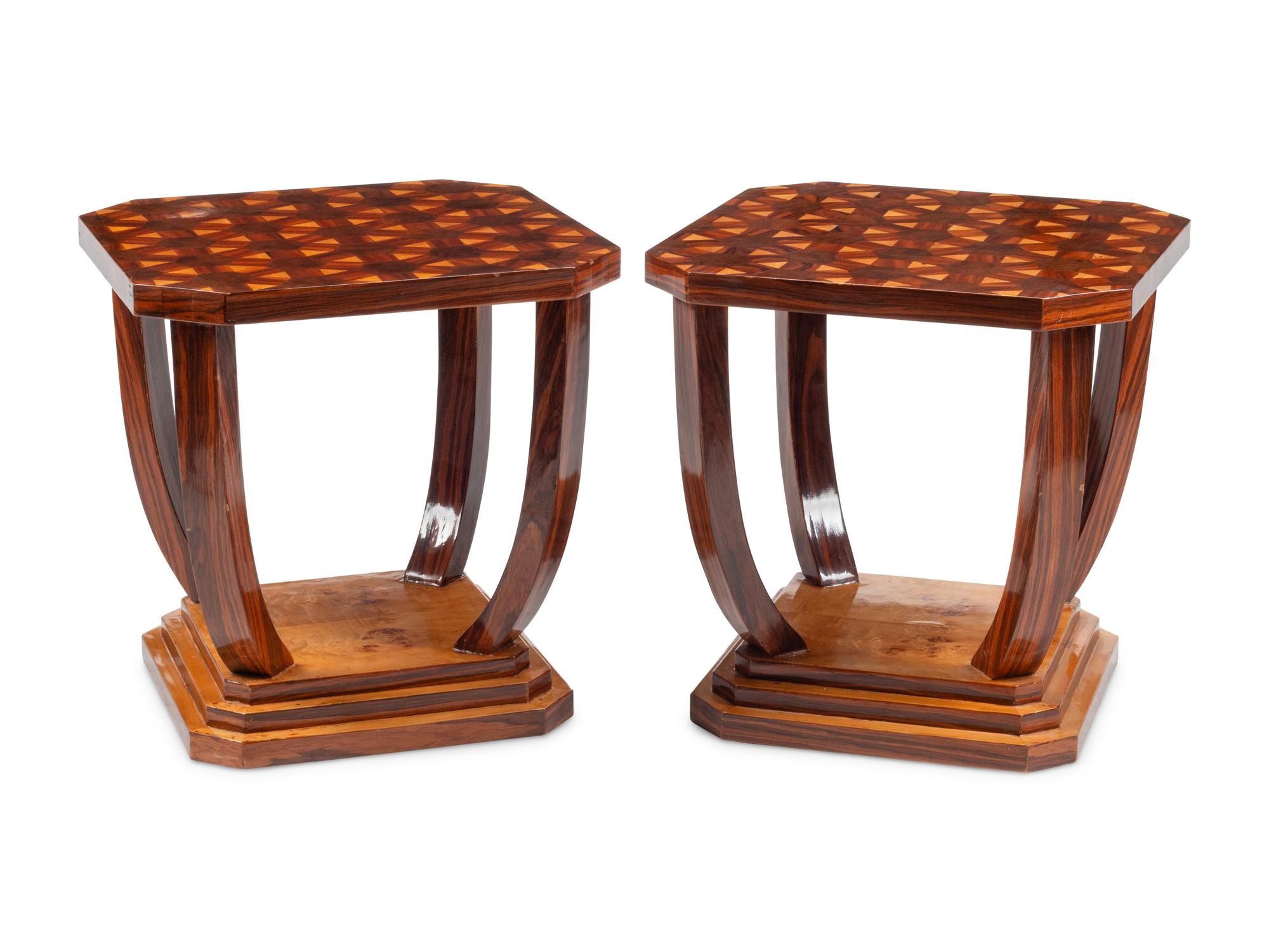 A Pair of Art Deco Style Side Tables