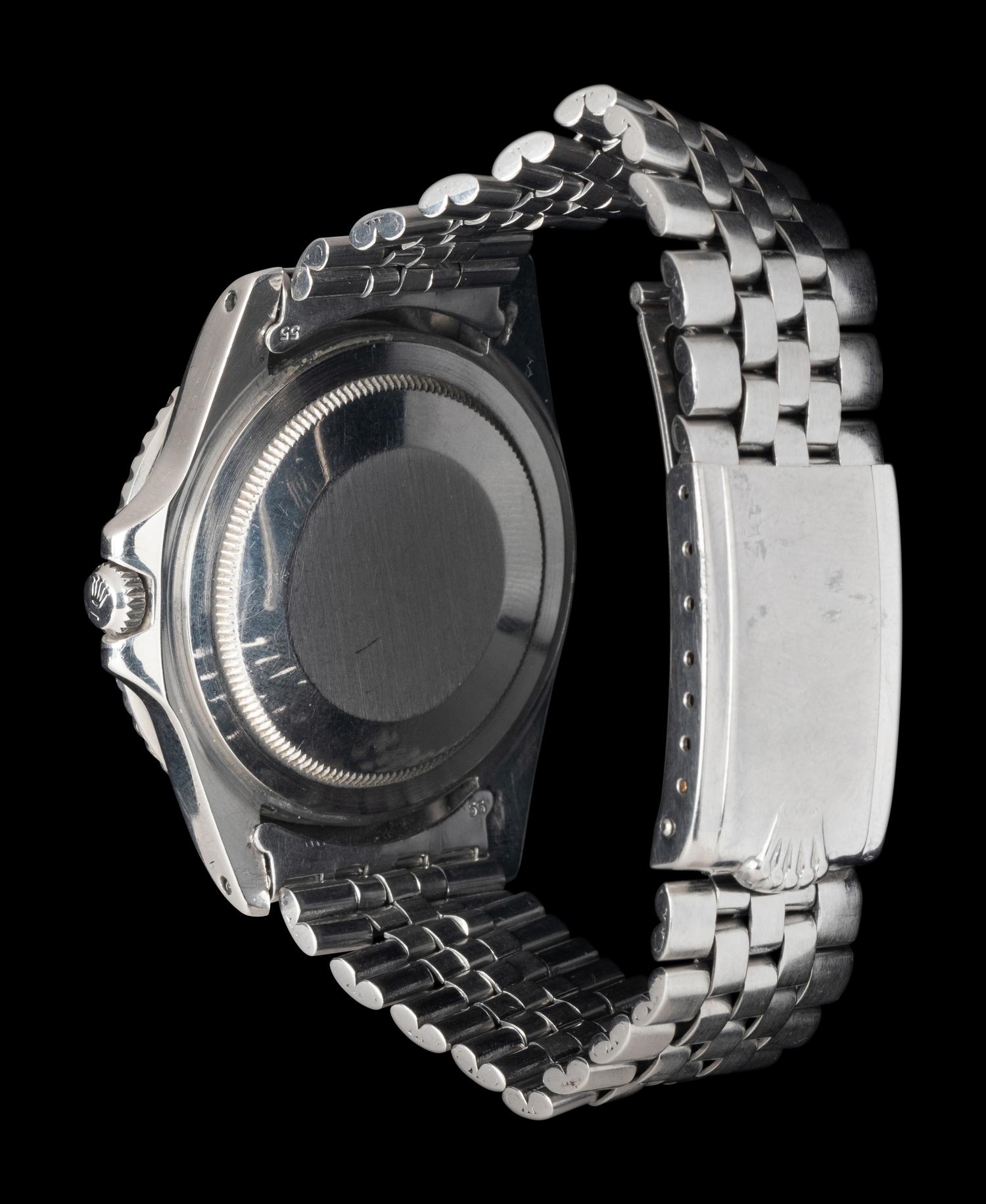 ROLEX, REF. 1675 STAINLESS STEEL 'FUCHSIA PEPSI GMT-MASTER' WATCH