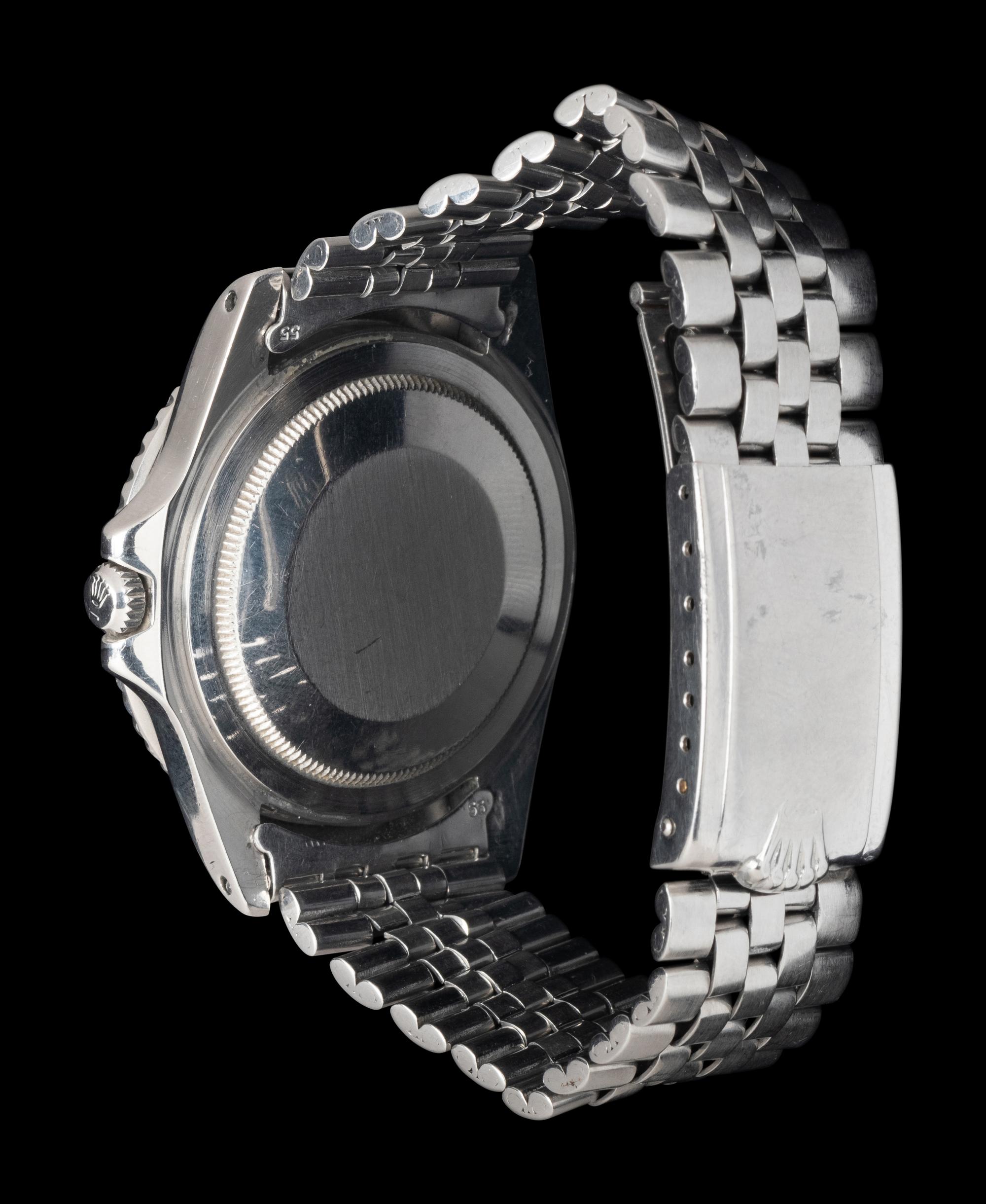 ROLEX, REF. 1675 STAINLESS STEEL 'FUCHSIA PEPSI GMT-MASTER' WATCH