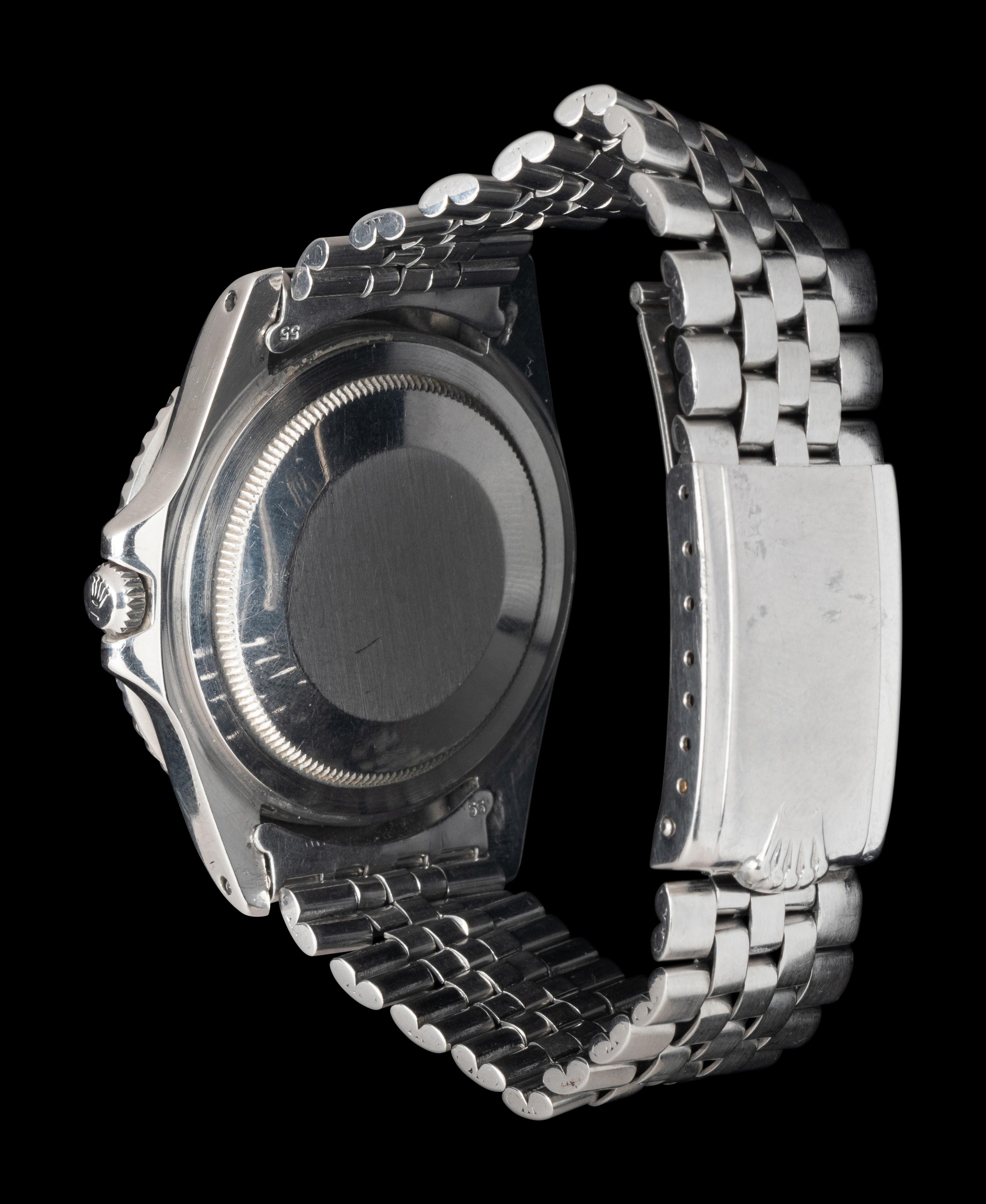 ROLEX, REF. 1675 STAINLESS STEEL 'FUCHSIA PEPSI GMT-MASTER' WATCH