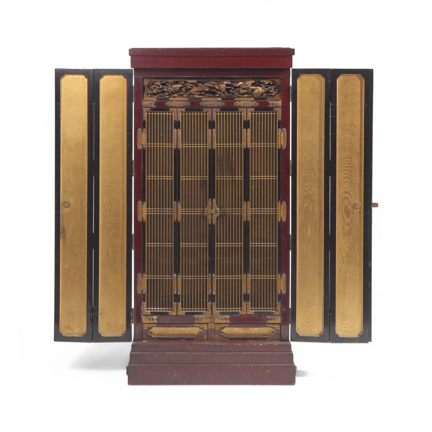 An Impressive Japanese Household Shrine, Meiji Period, Dated 1880