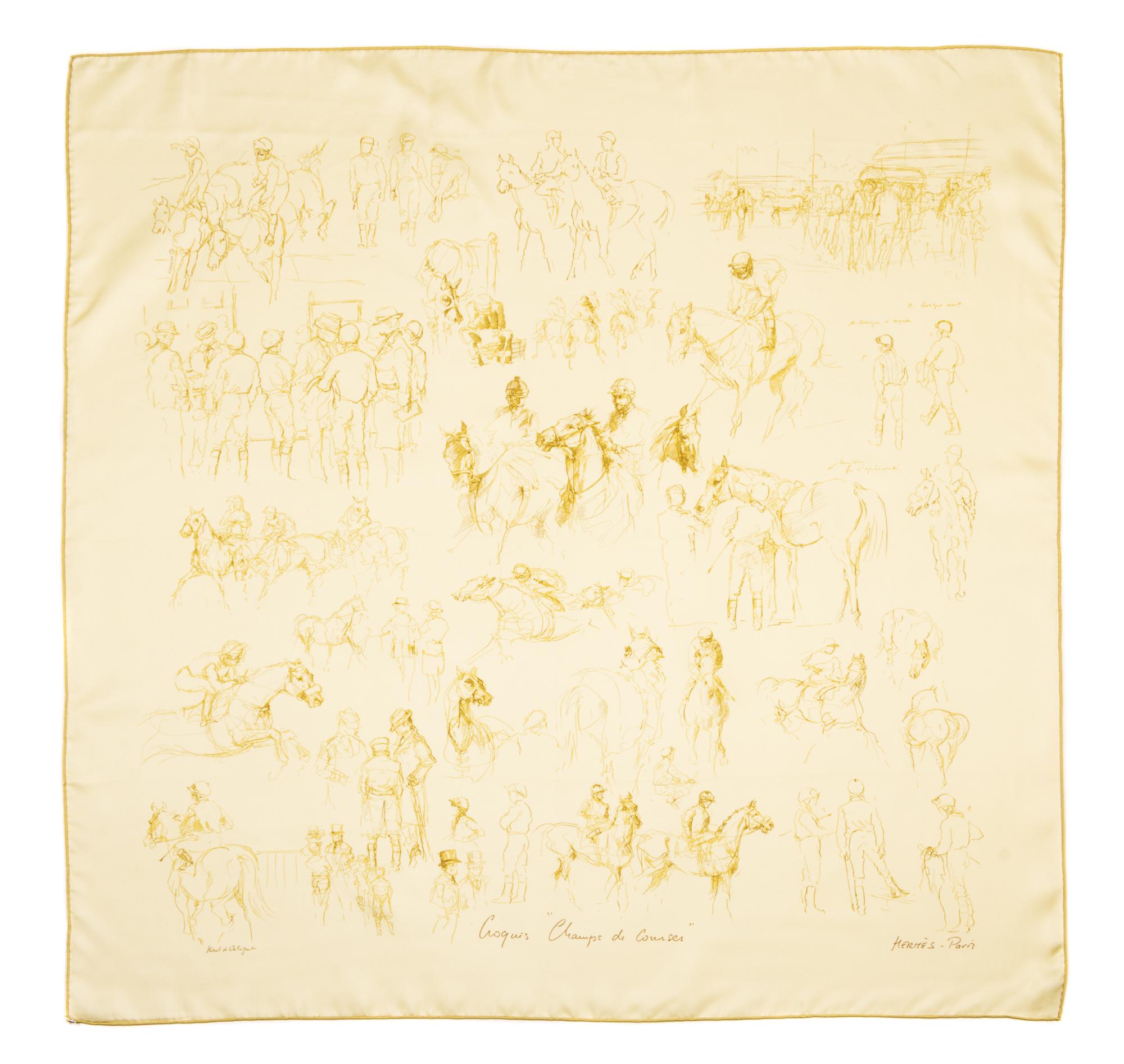 An Hermes 90cm Silk Scarf, 36"x36".